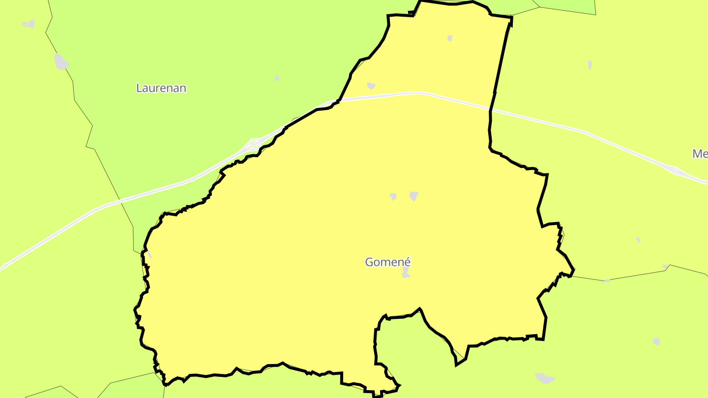 Carte des prix de l'immobilier Gomené
