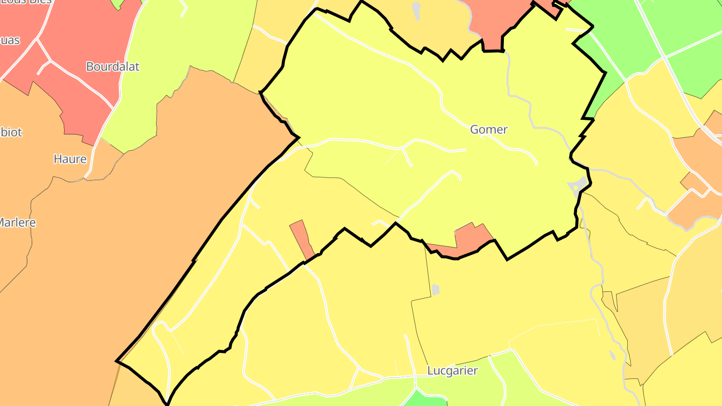 Carte des prix de l'immobilier Gomer