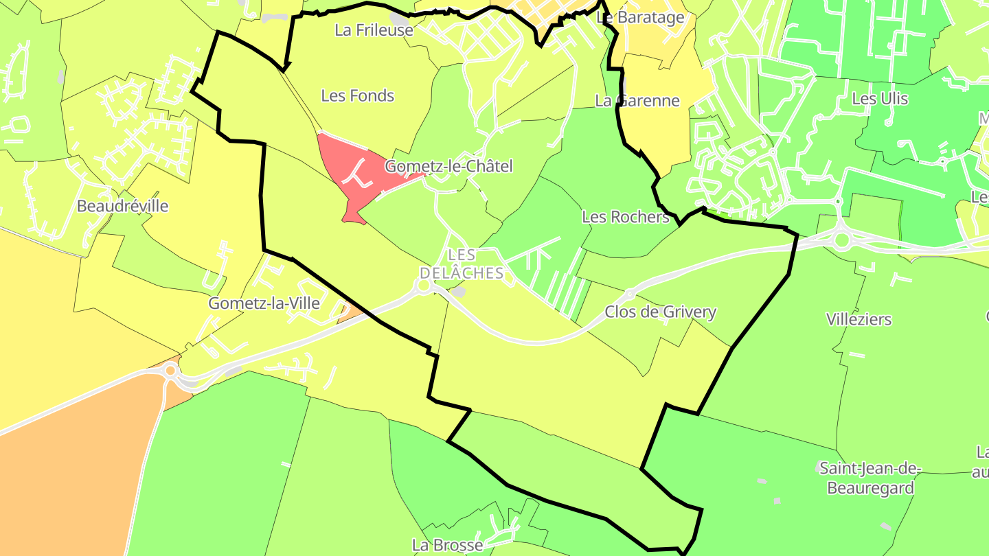 Carte des prix de l'immobilier Gometz-le-Châtel