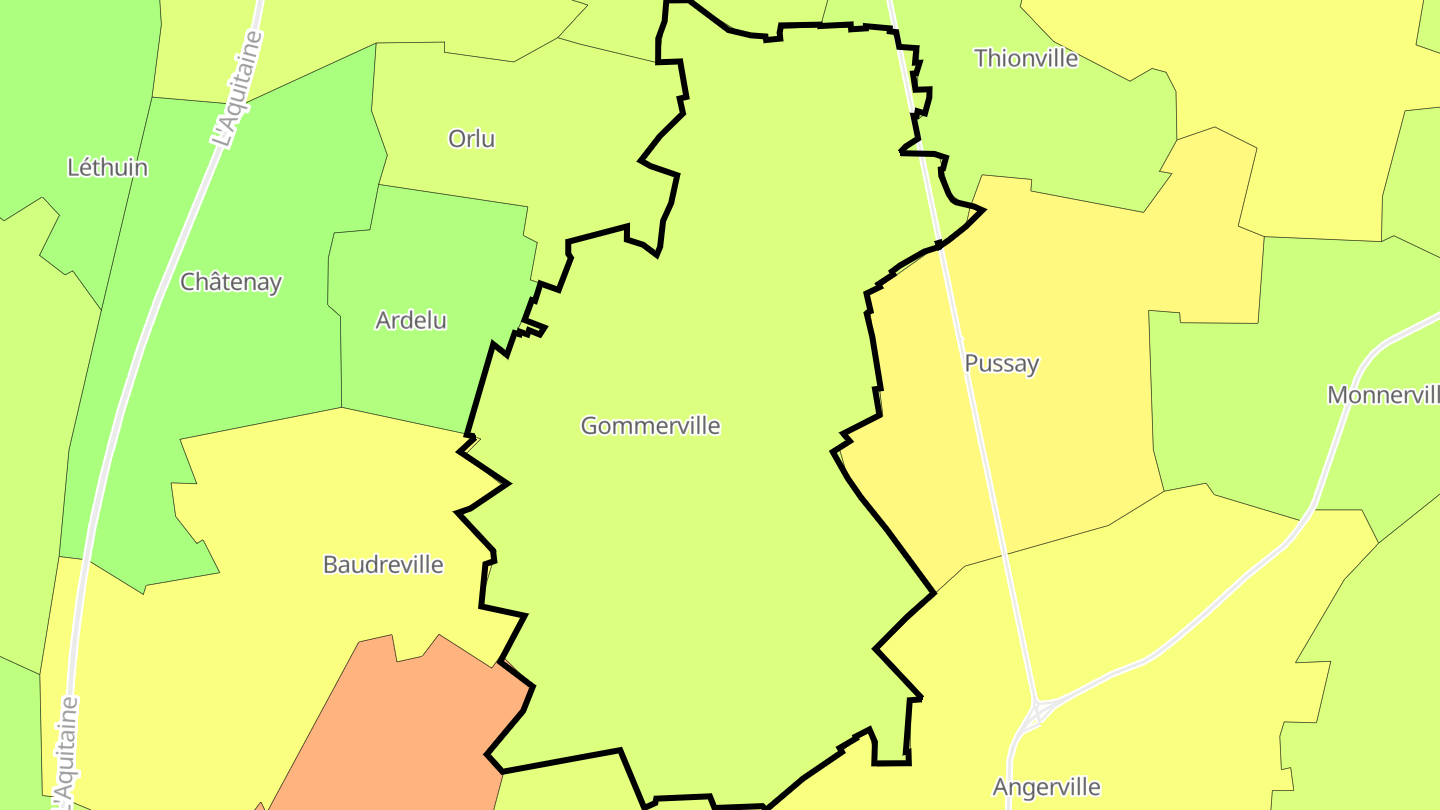 Carte des prix de l'immobilier Gommerville