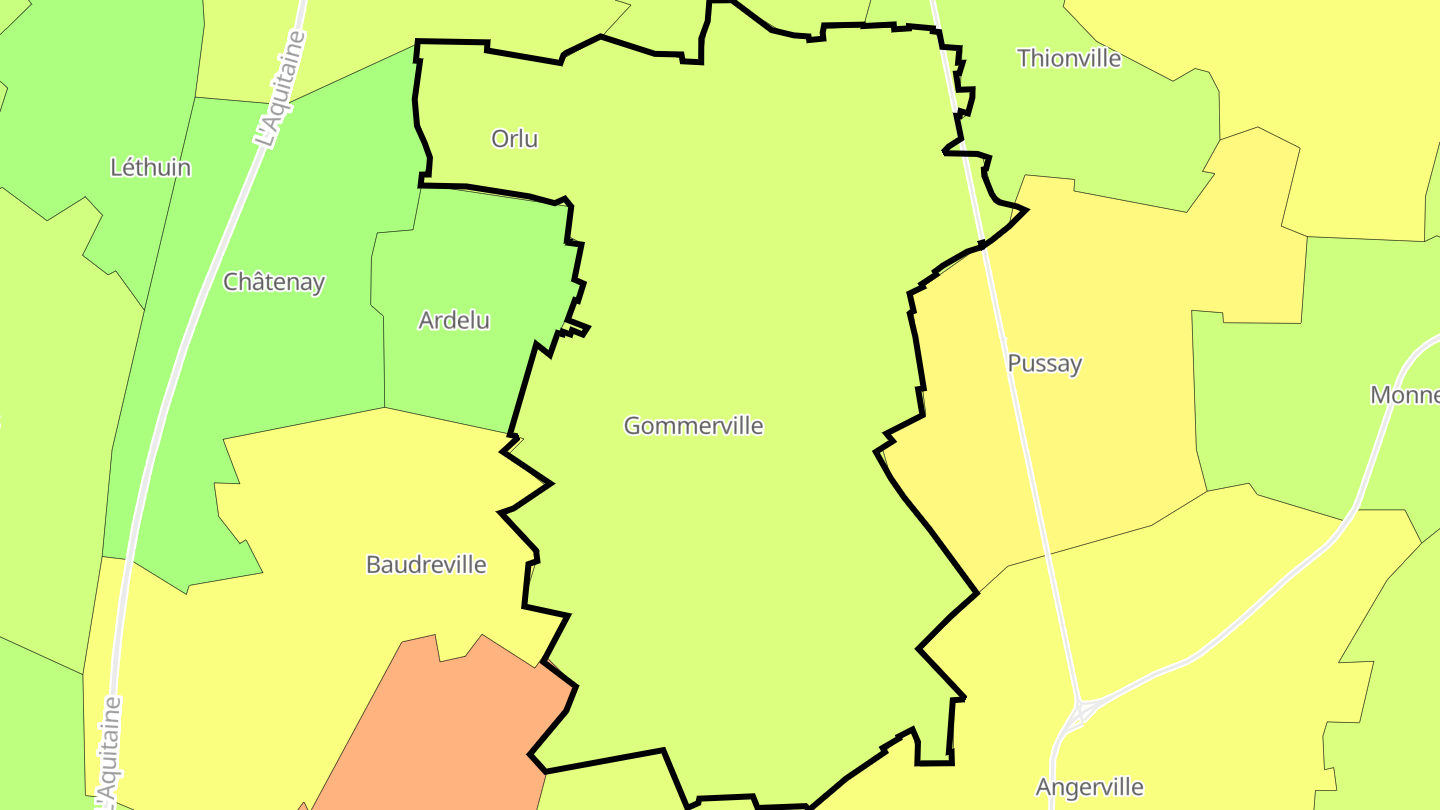 Carte des prix de l'immobilier Gommerville