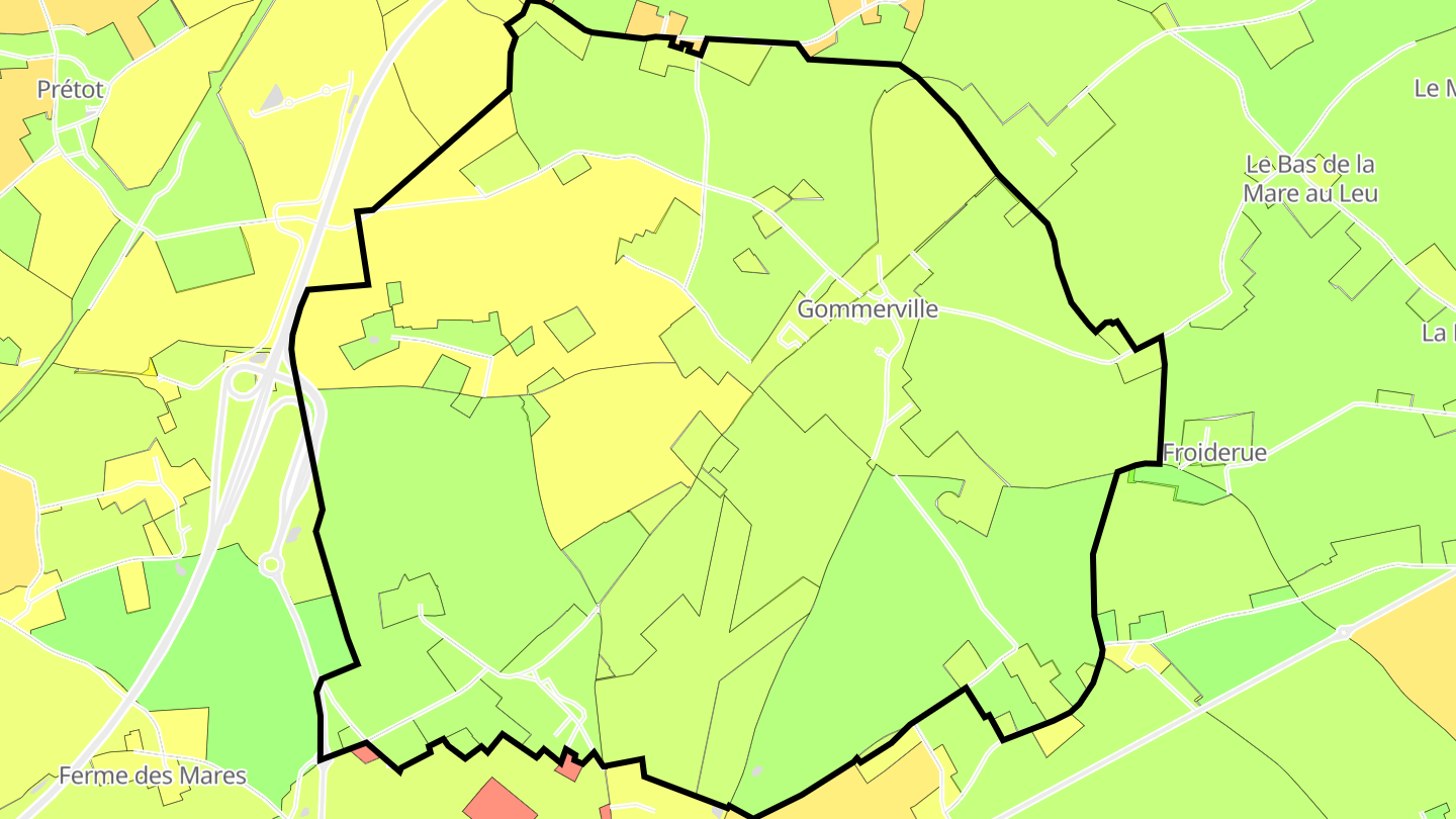 Carte des prix de l'immobilier Gommerville
