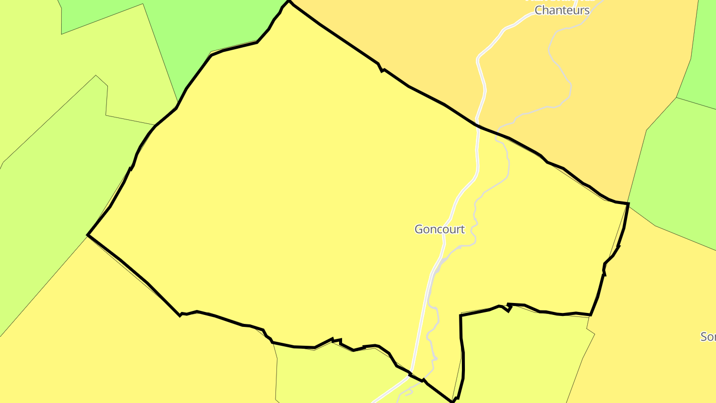 Carte des prix de l'immobilier Goncourt