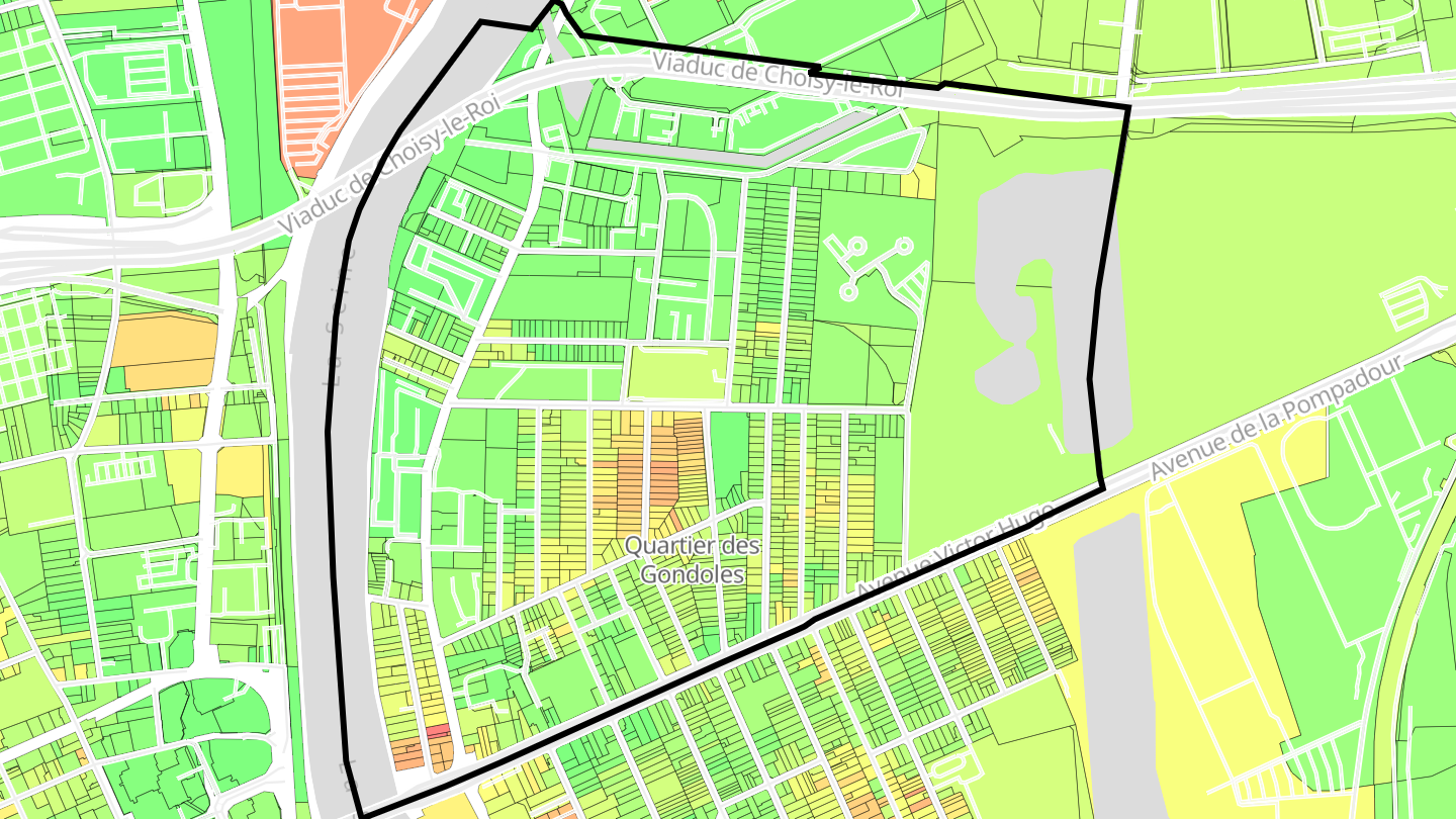 Carte des prix de l'immobilier Gondoles Nord