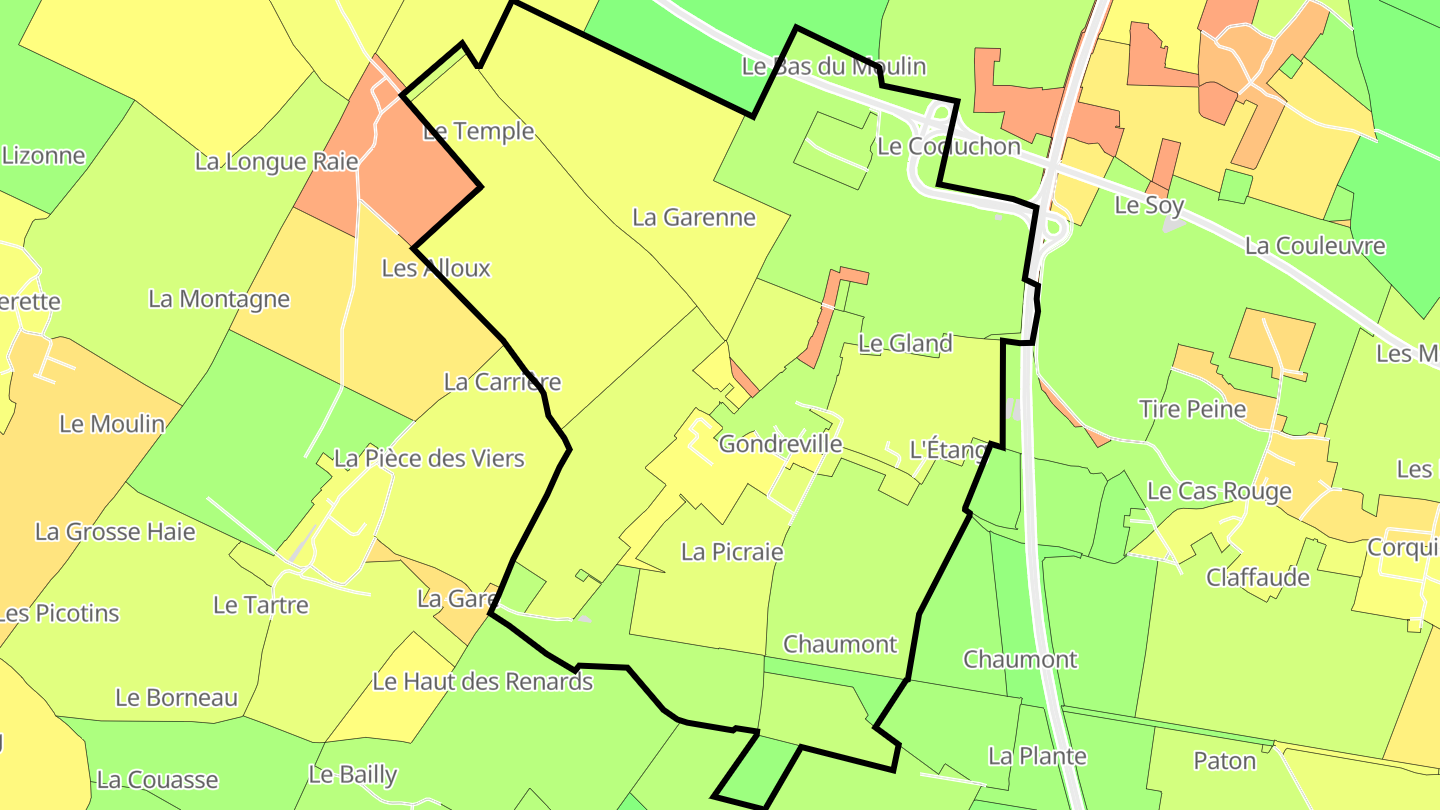 Carte des prix de l'immobilier Gondreville