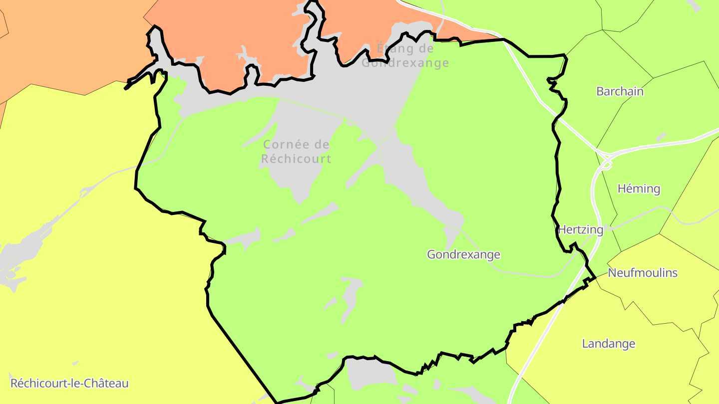 Carte des prix de l'immobilier Gondrexange