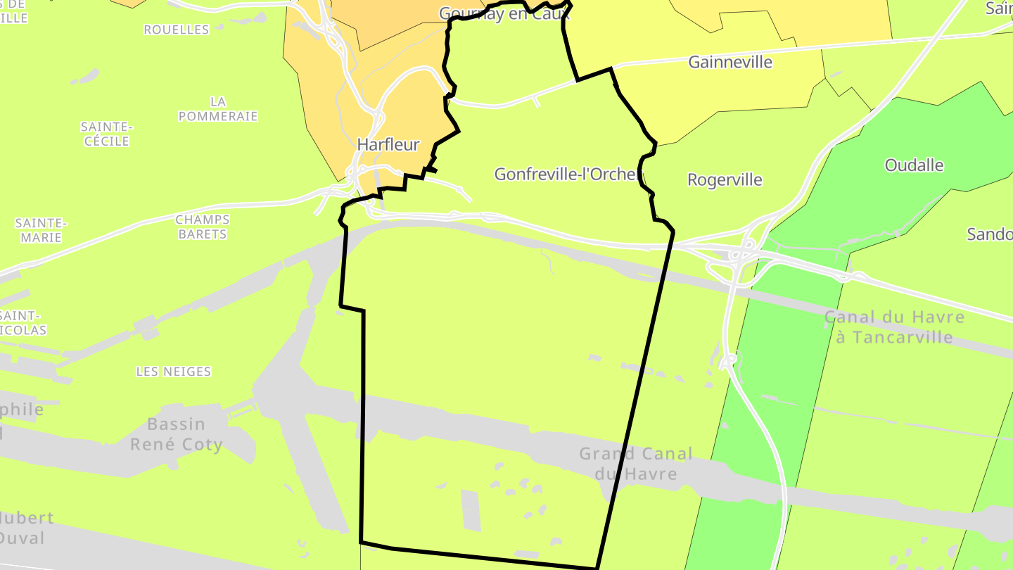 Carte des prix de l'immobilier Gonfreville-l'Orcher