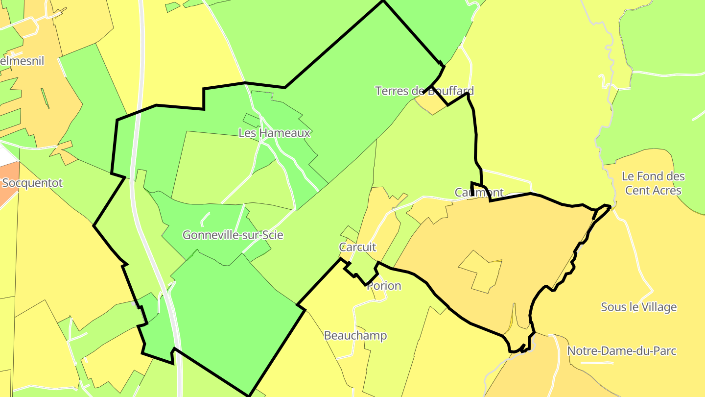 Carte des prix de l'immobilier Gonneville-sur-Scie