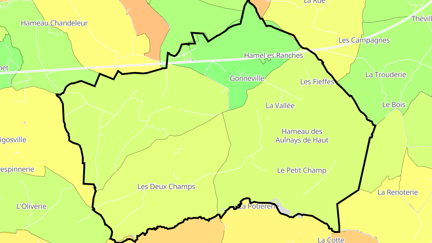 Carte des prix de l'immobilier Gonneville