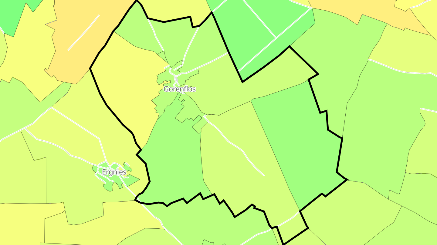Carte des prix de l'immobilier Gorenflos