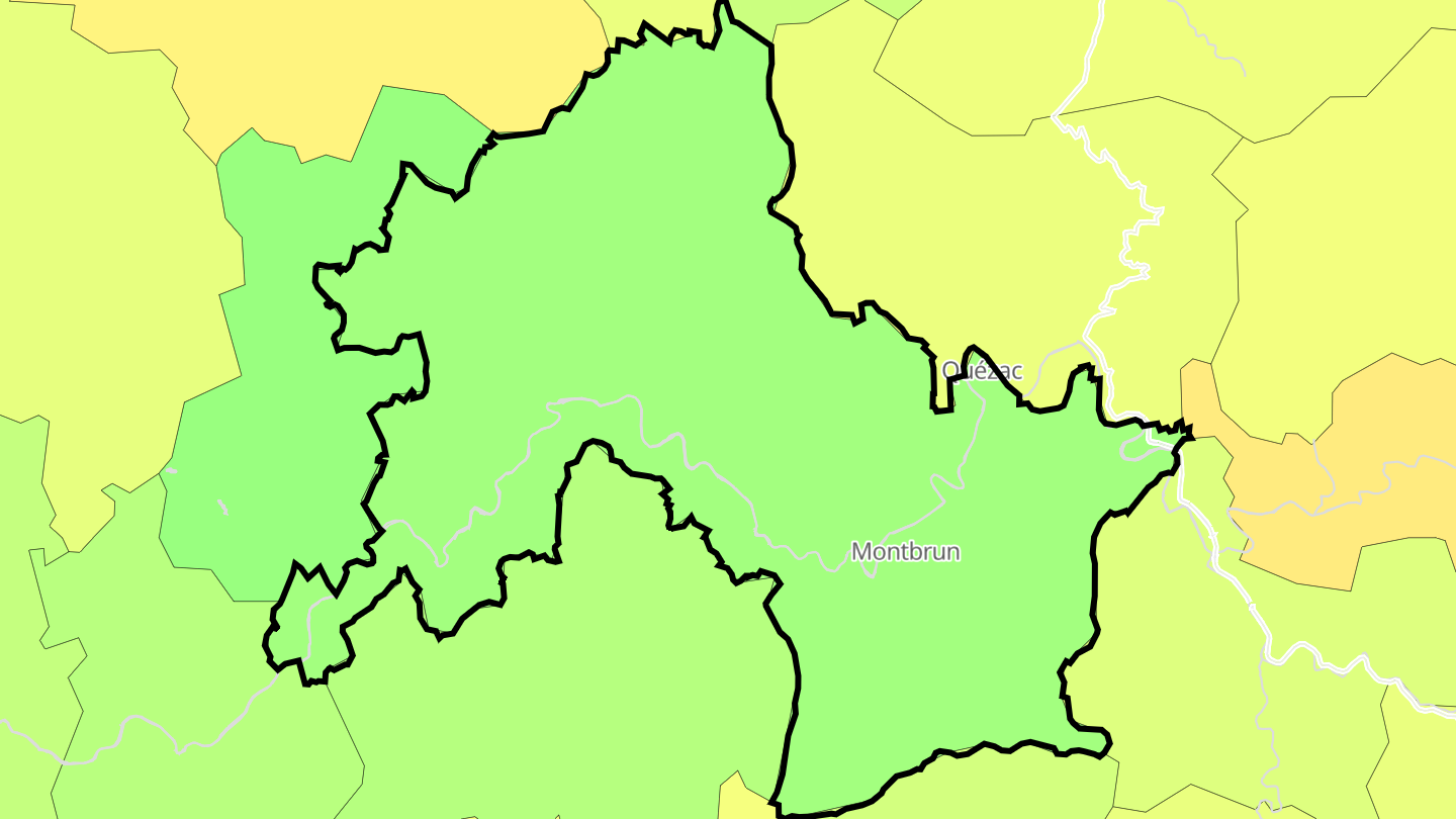 Carte des prix de l'immobilier Gorges du Tarn Causses