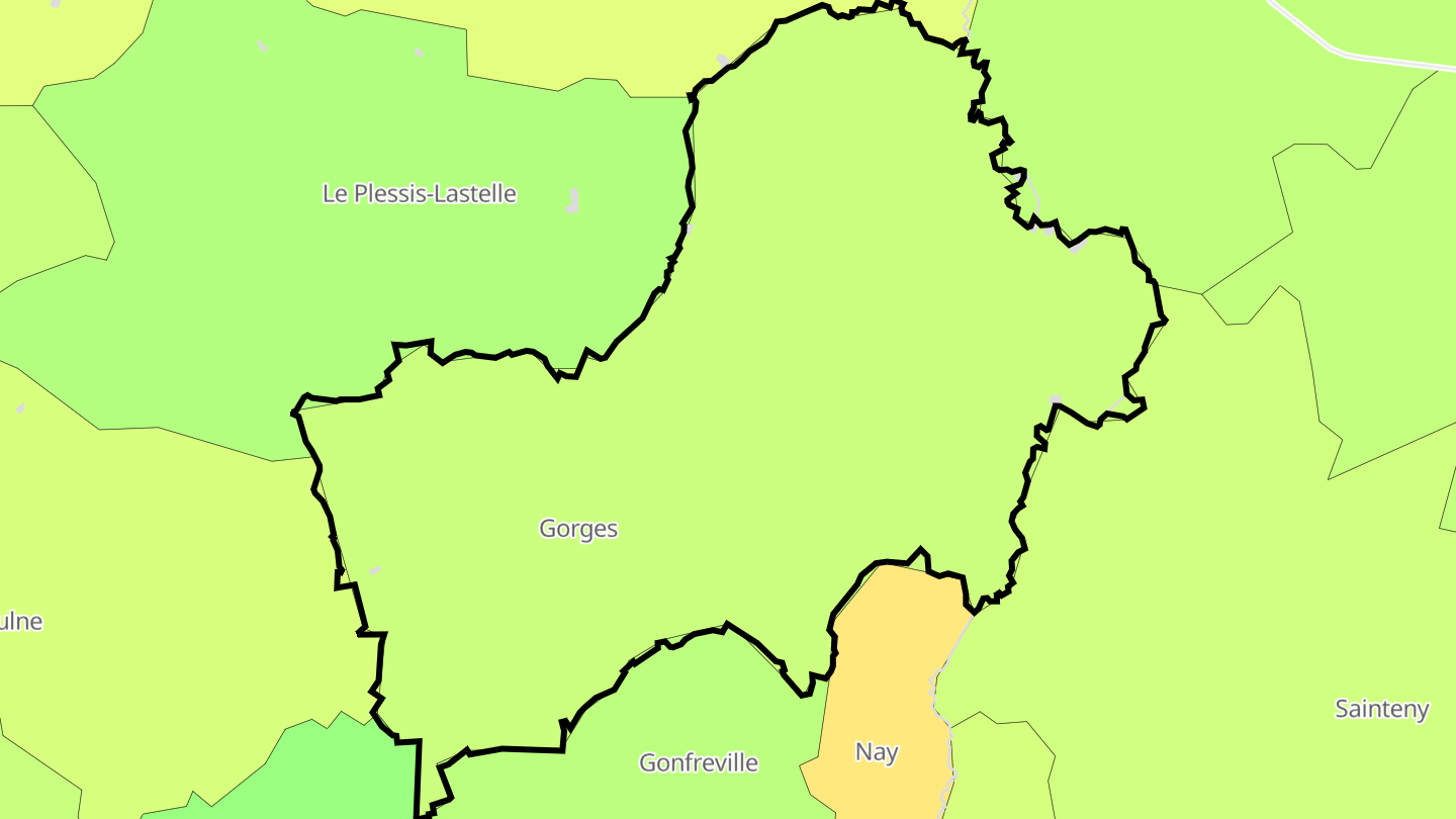 Carte des prix de l'immobilier Gorges