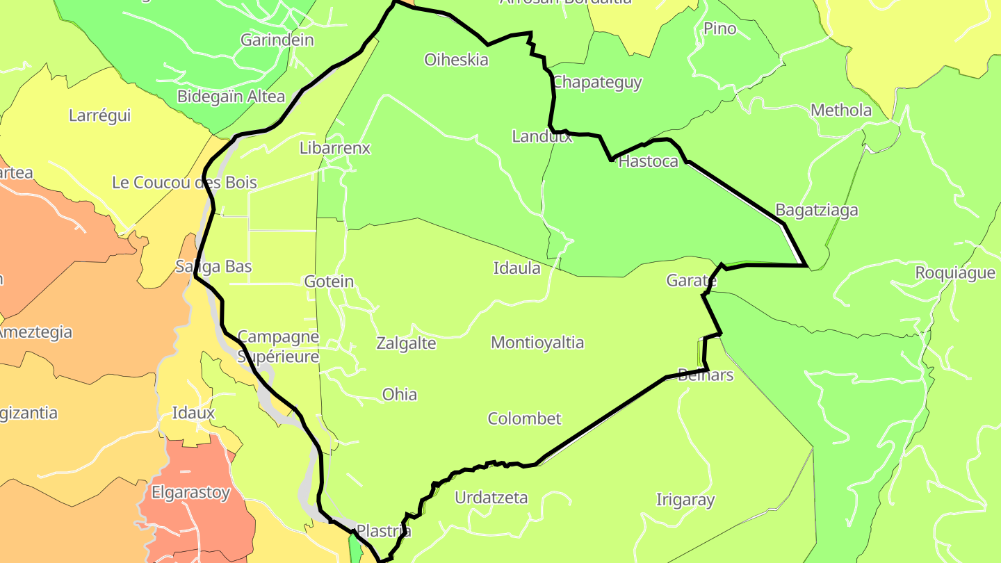 Carte des prix de l'immobilier Gotein-Libarrenx