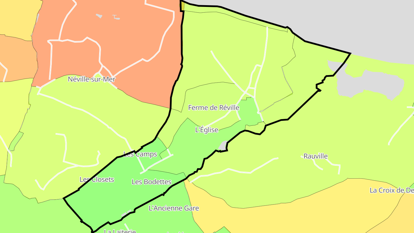 Carte des prix de l'immobilier Gouberville