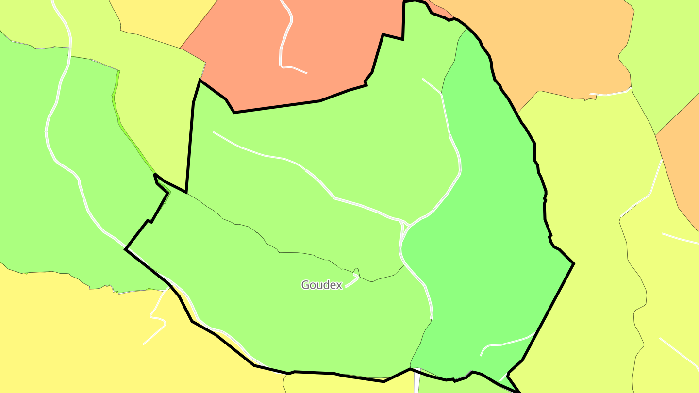 Carte des prix de l'immobilier Goudex