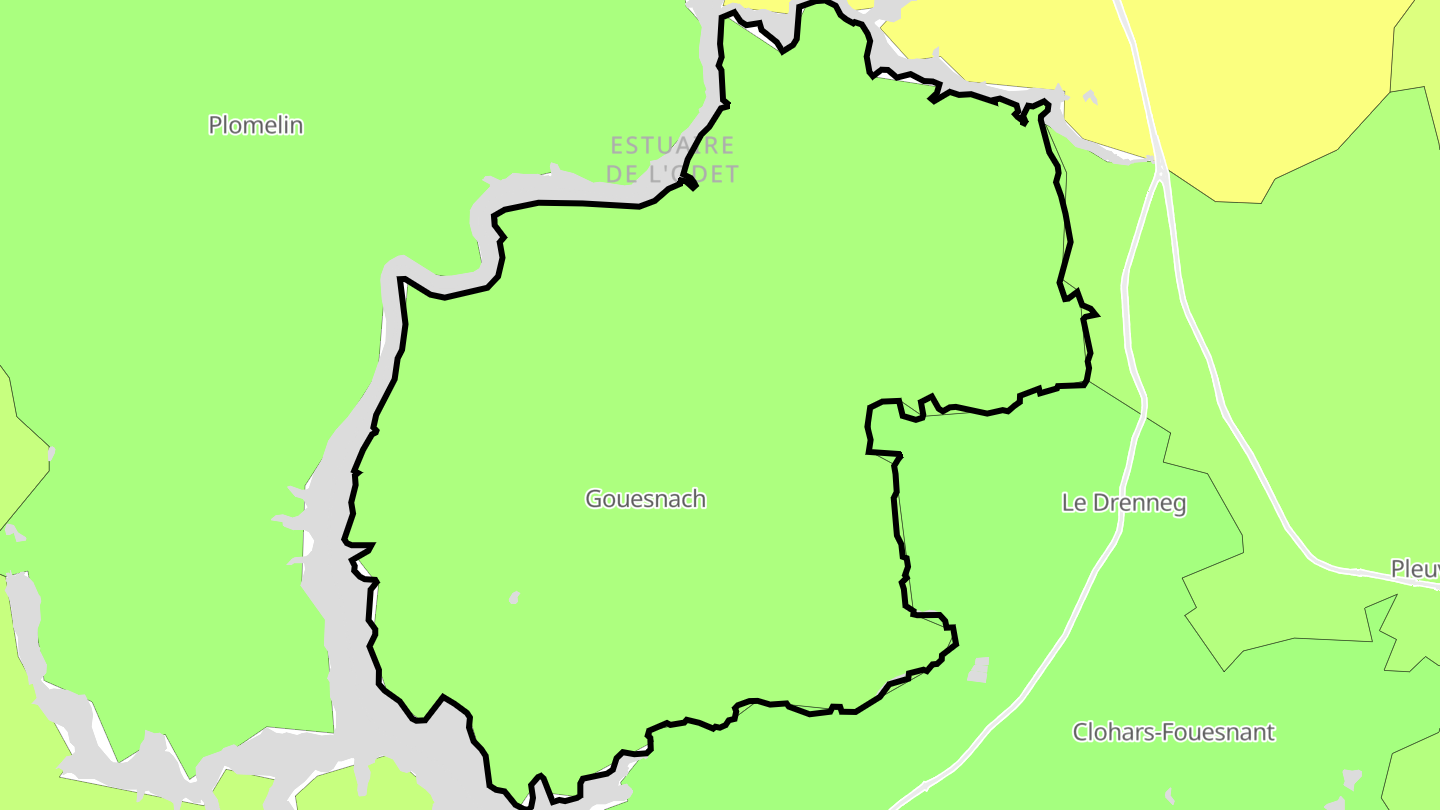 Carte des prix de l'immobilier Gouesnach