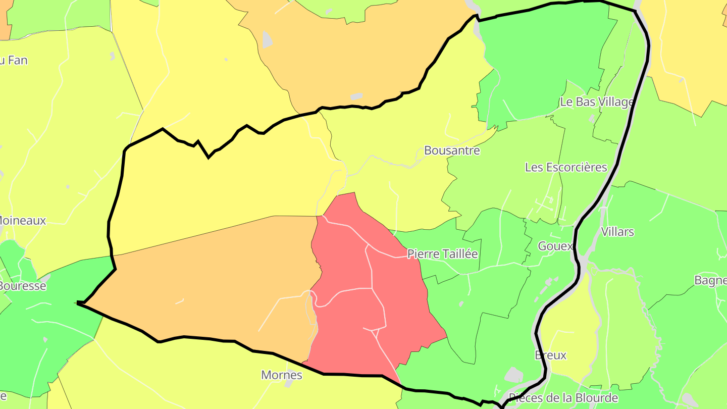 Carte des prix de l'immobilier Gouex