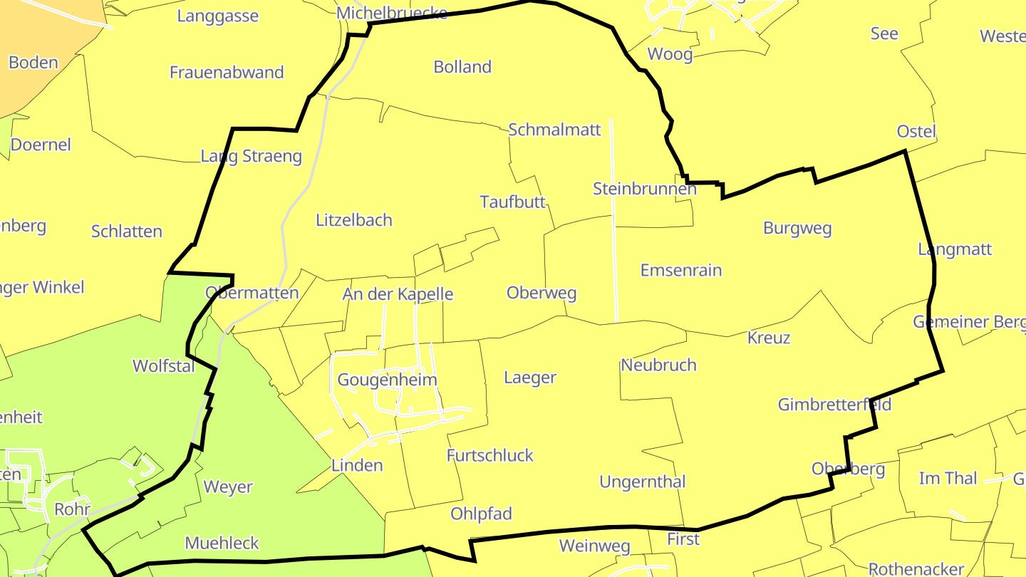 Carte des prix de l'immobilier Gougenheim