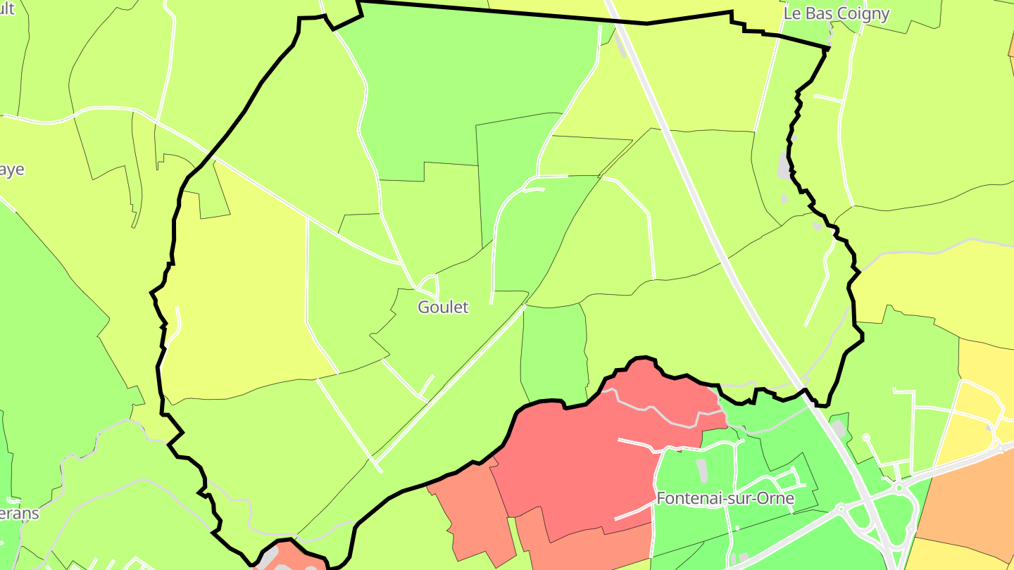 Carte des prix de l'immobilier Goulet