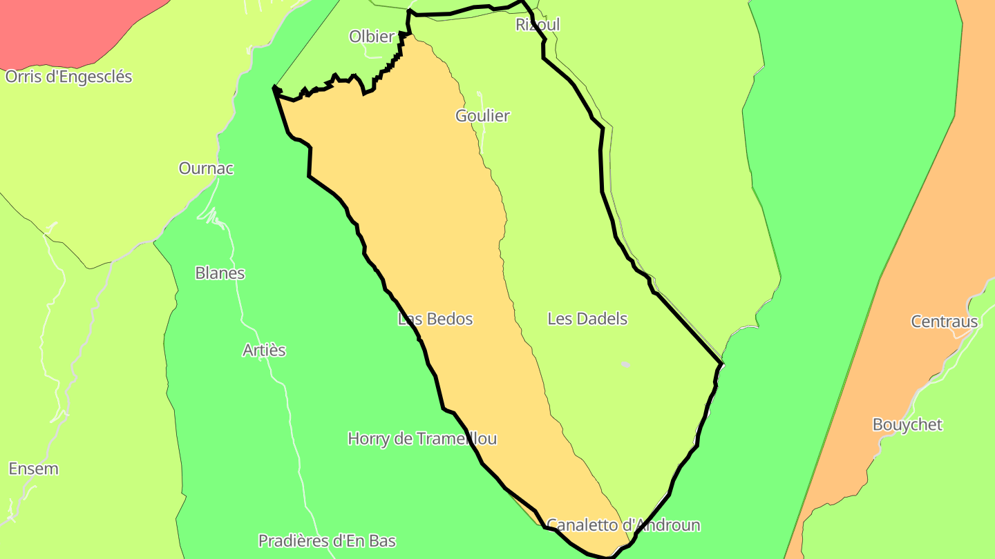 Carte des prix de l'immobilier Goulier