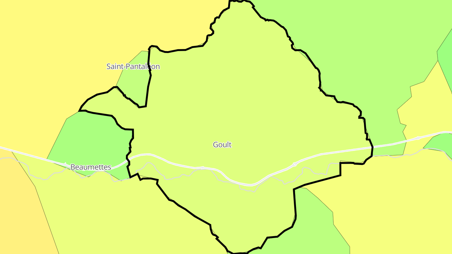 Carte des prix de l'immobilier Goult