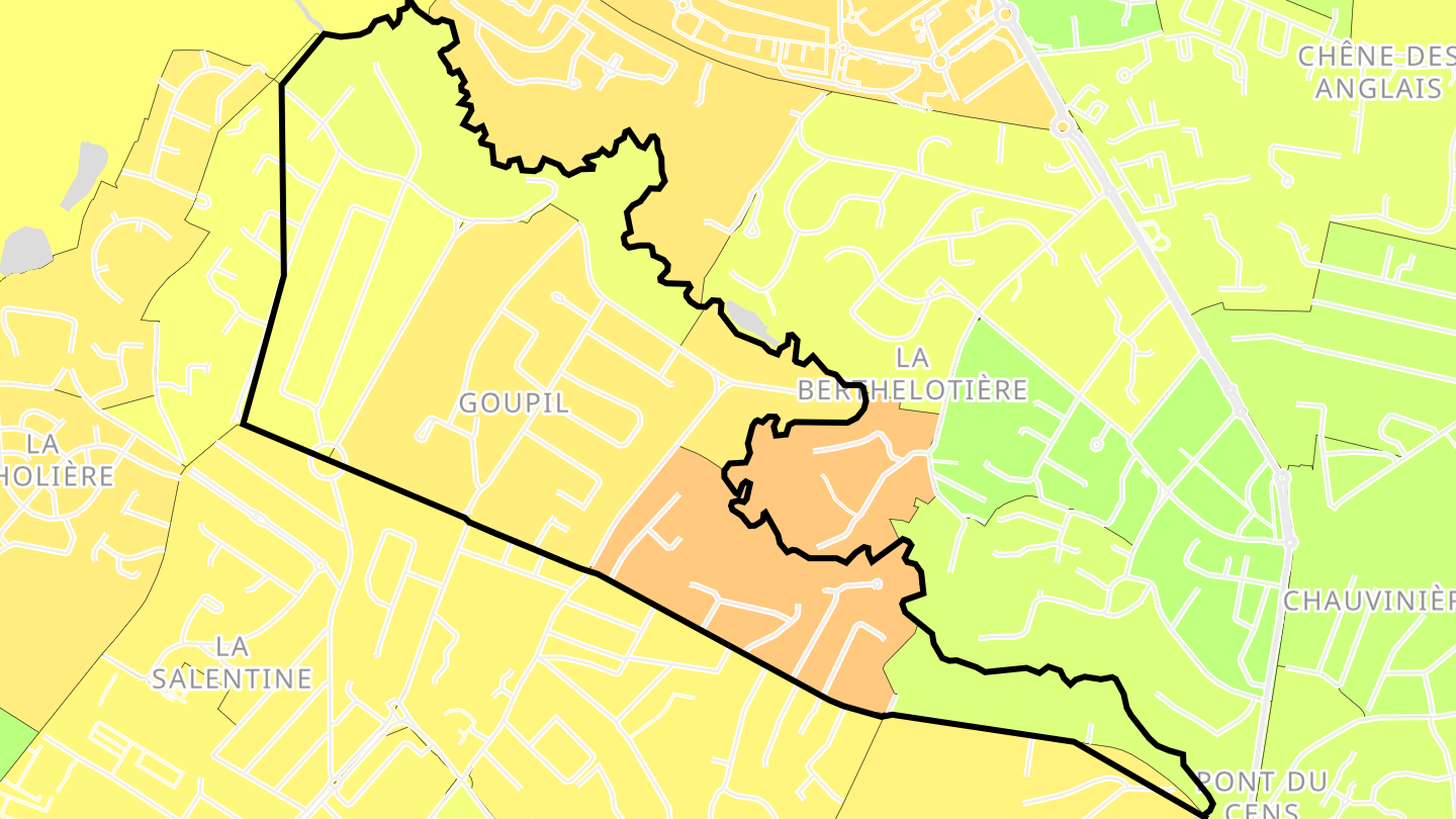 Carte des prix de l'immobilier Goupil