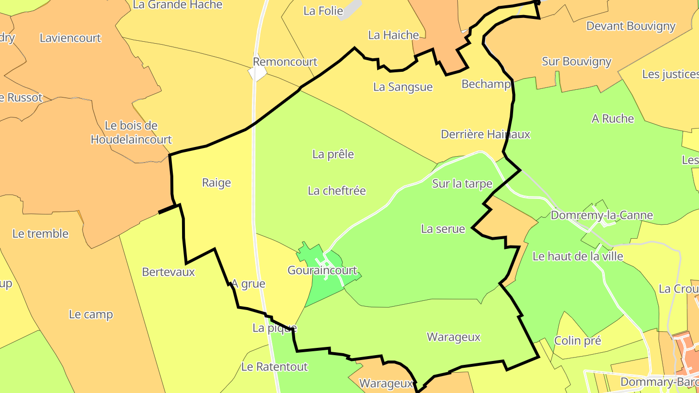 Carte des prix de l'immobilier Gouraincourt