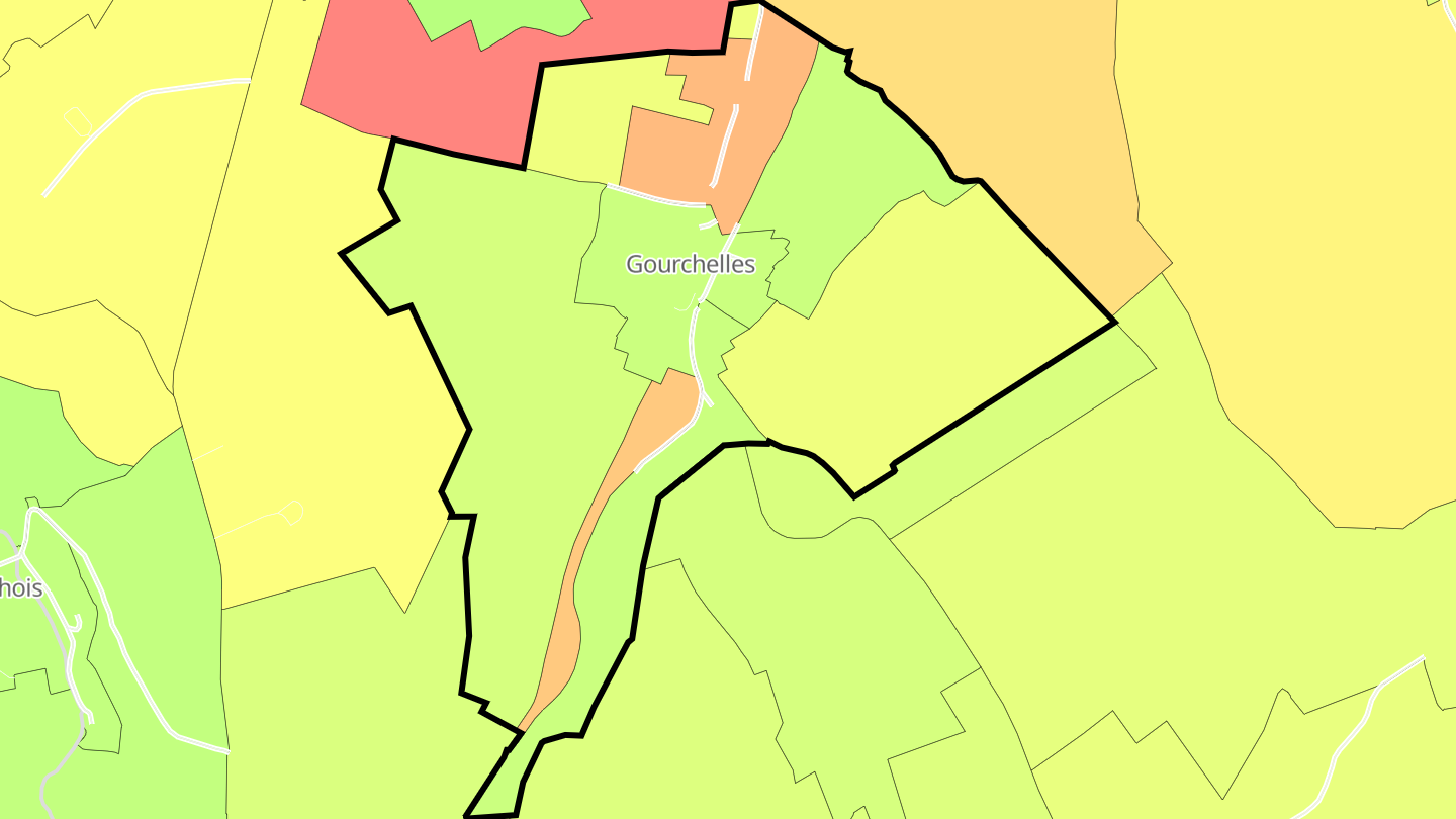 Carte des prix de l'immobilier Gourchelles