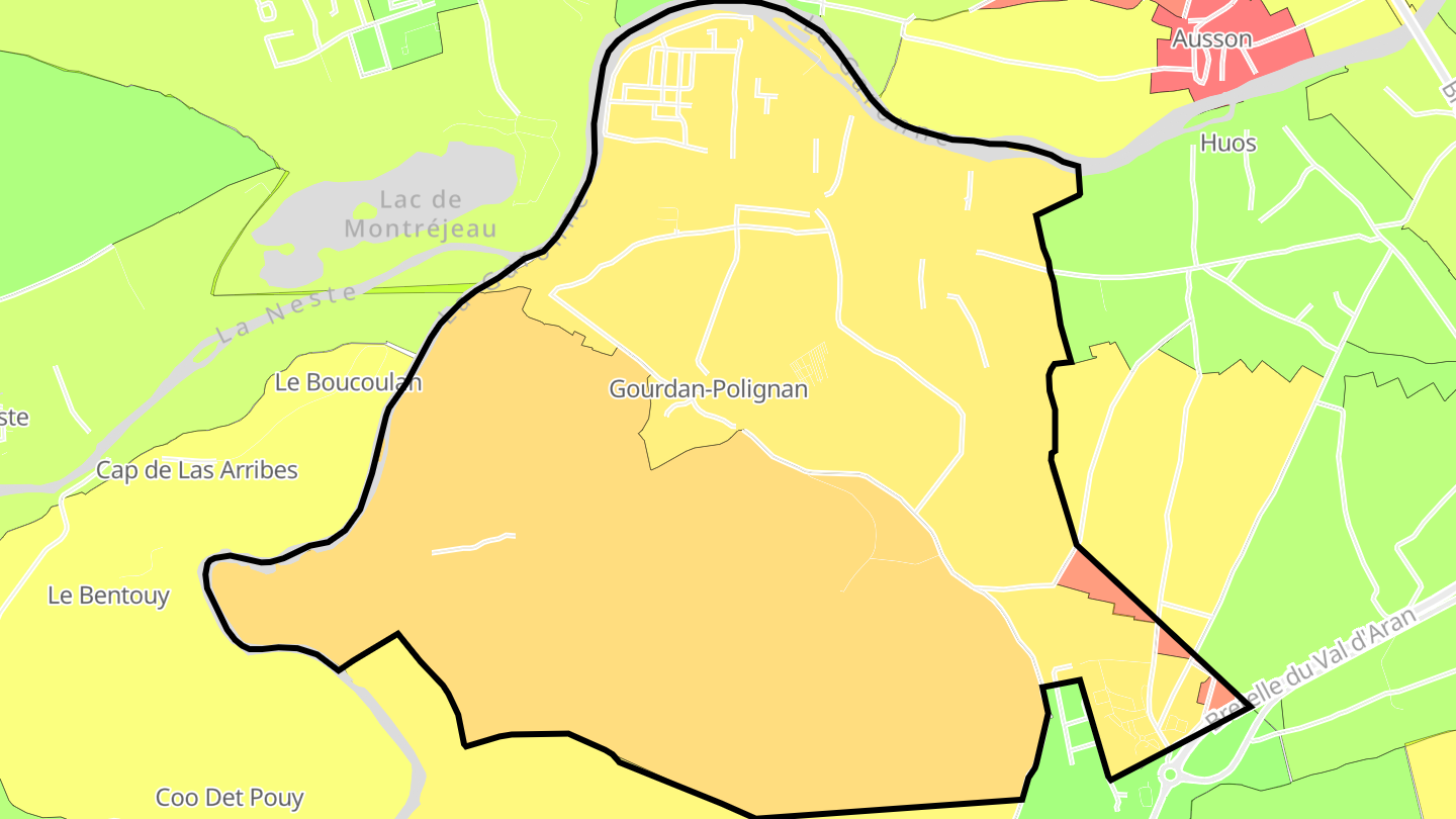 Carte des prix de l'immobilier Gourdan-Polignan