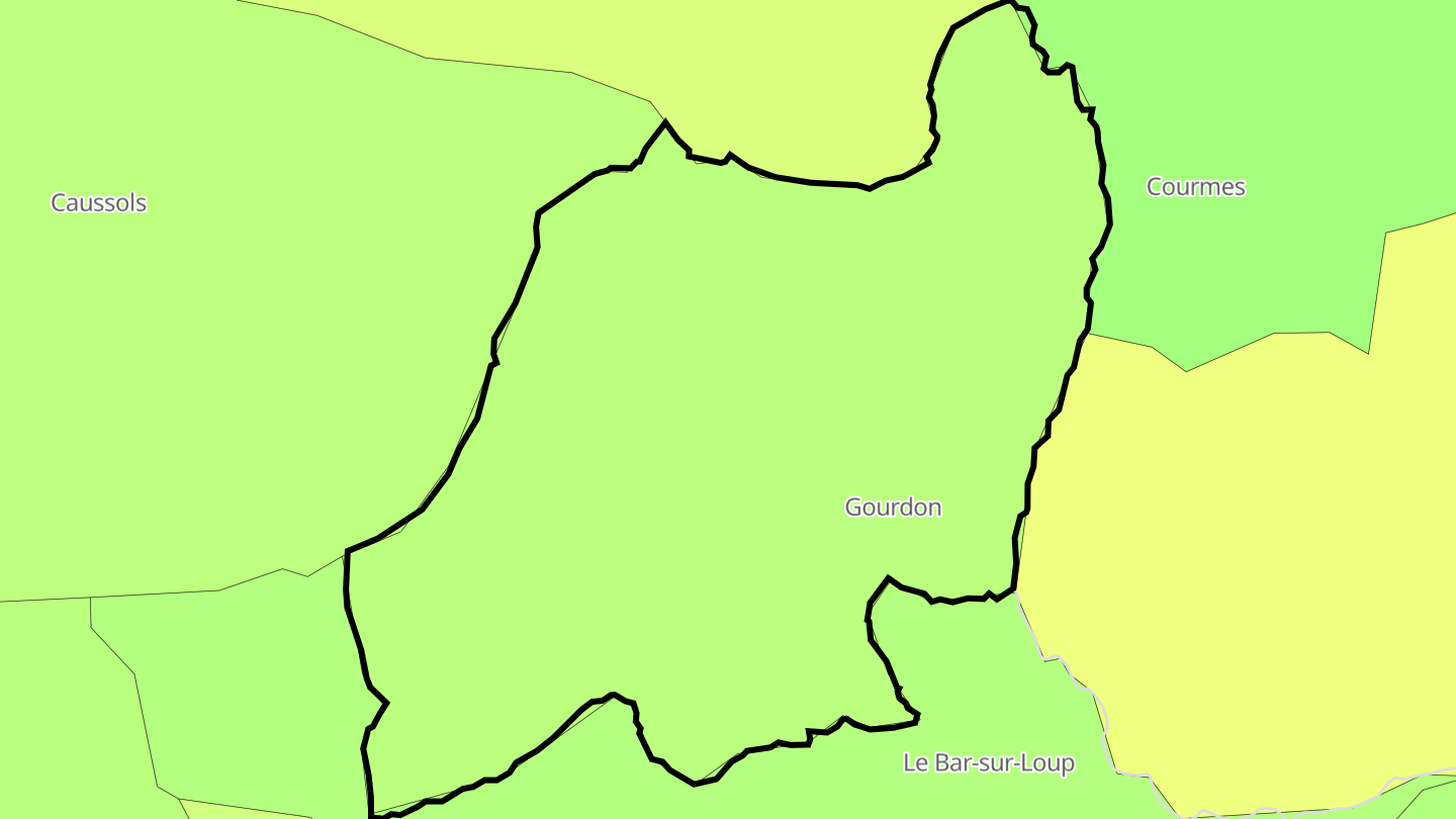 Carte des prix de l'immobilier Gourdon