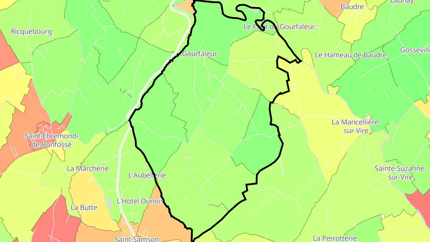 Carte des prix de l'immobilier Gourfaleur