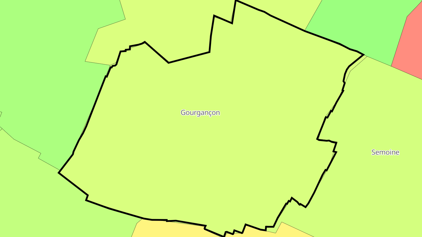 Carte des prix de l'immobilier Gourgançon