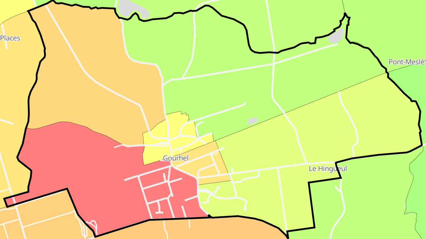 Carte des prix de l'immobilier Gourhel