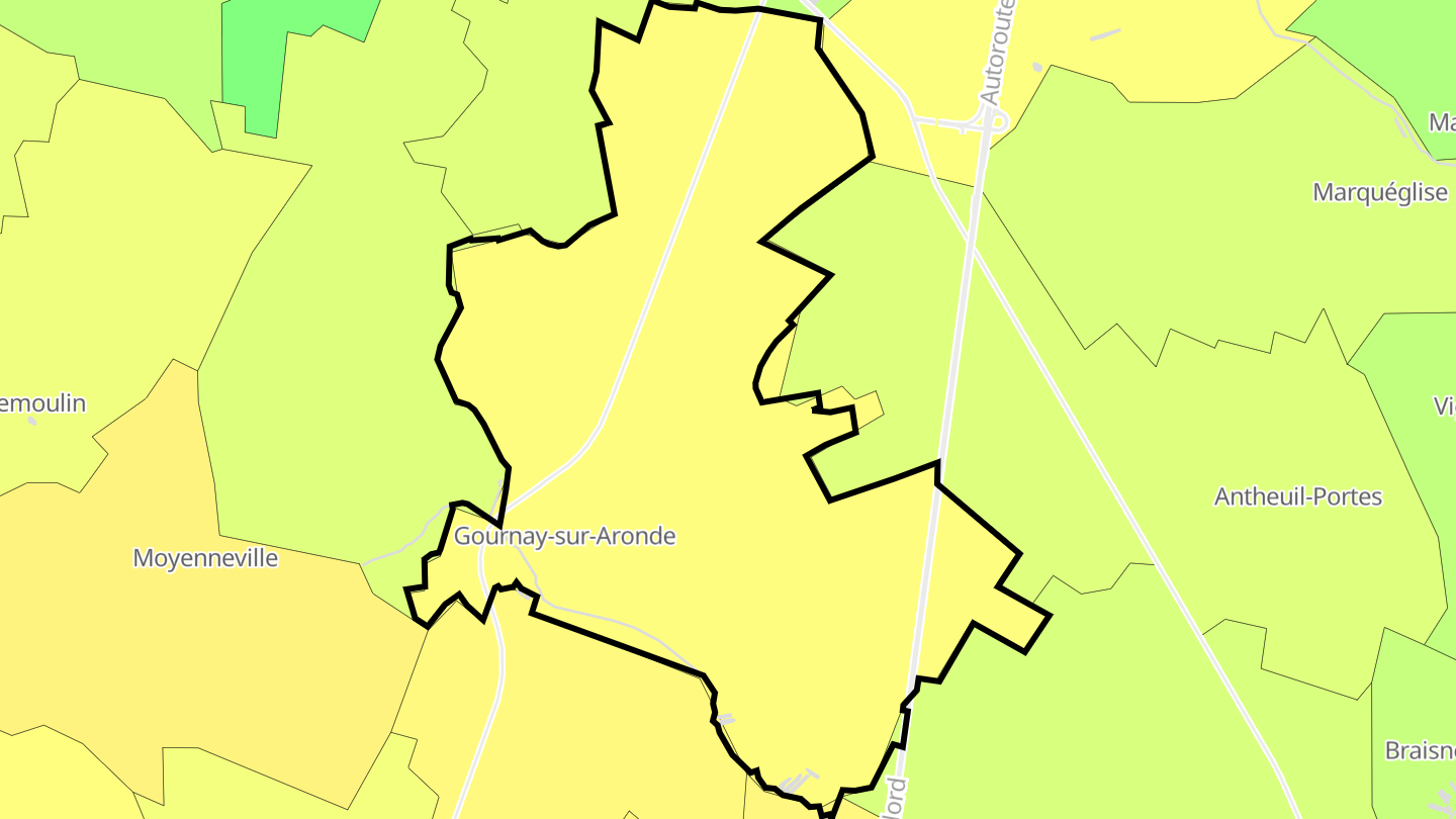 Carte des prix de l'immobilier Gournay-sur-Aronde