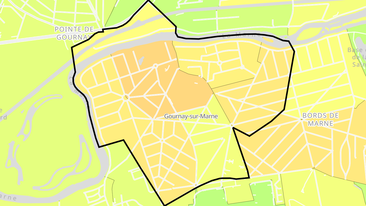 Carte des prix de l'immobilier Gournay-sur-Marne