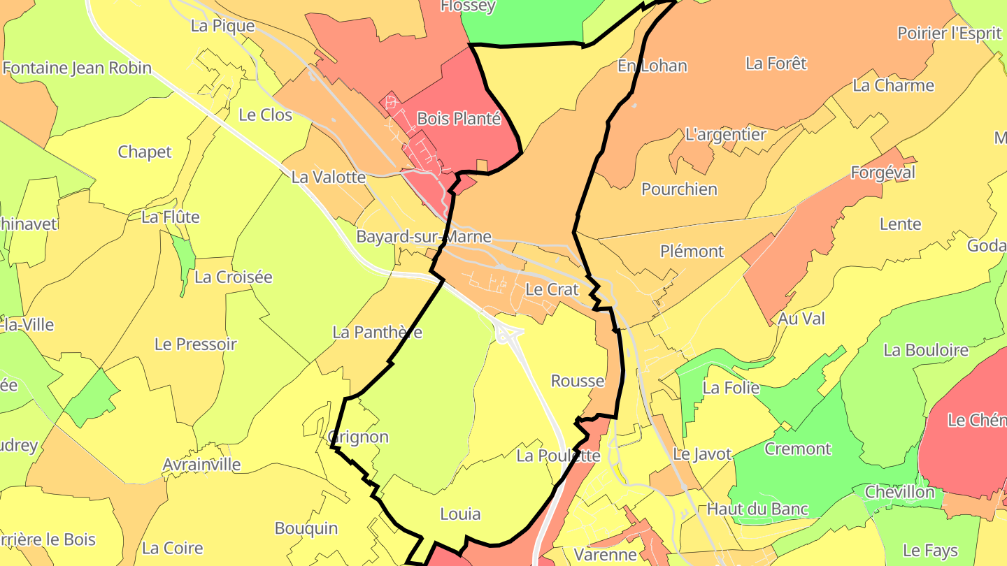 Carte des prix de l'immobilier Gourzon