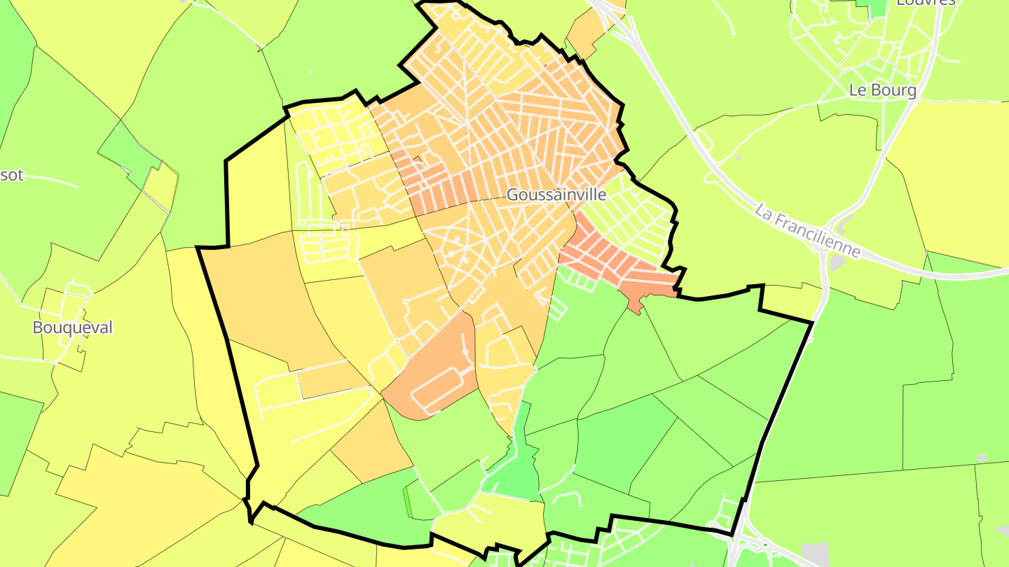 Carte des prix de l'immobilier Goussainville