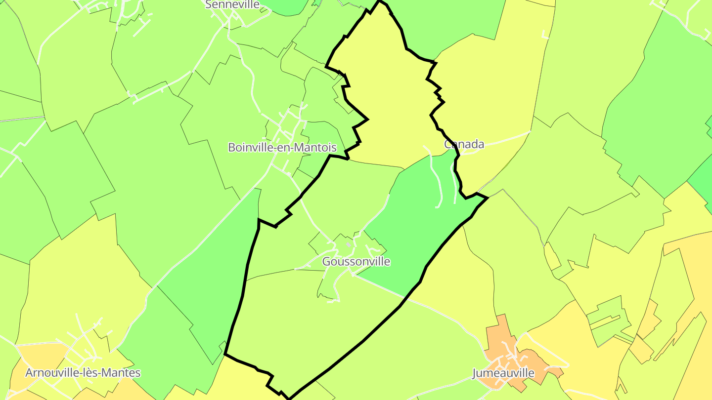 Carte des prix de l'immobilier Goussonville