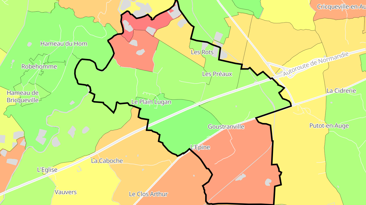 Carte des prix de l'immobilier Goustranville