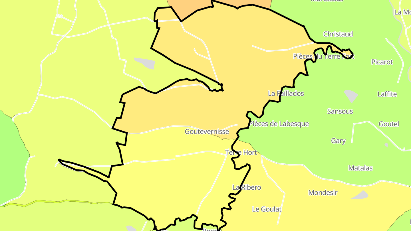 Carte des prix de l'immobilier Goutevernisse