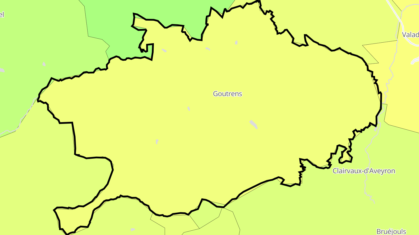 Carte des prix de l'immobilier Goutrens
