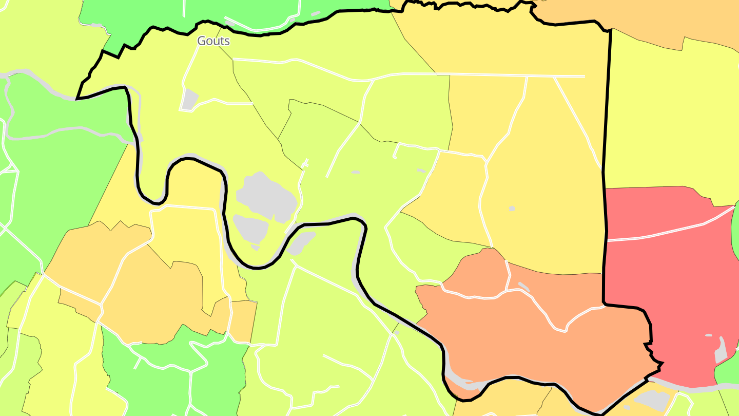Carte des prix de l'immobilier Gouts