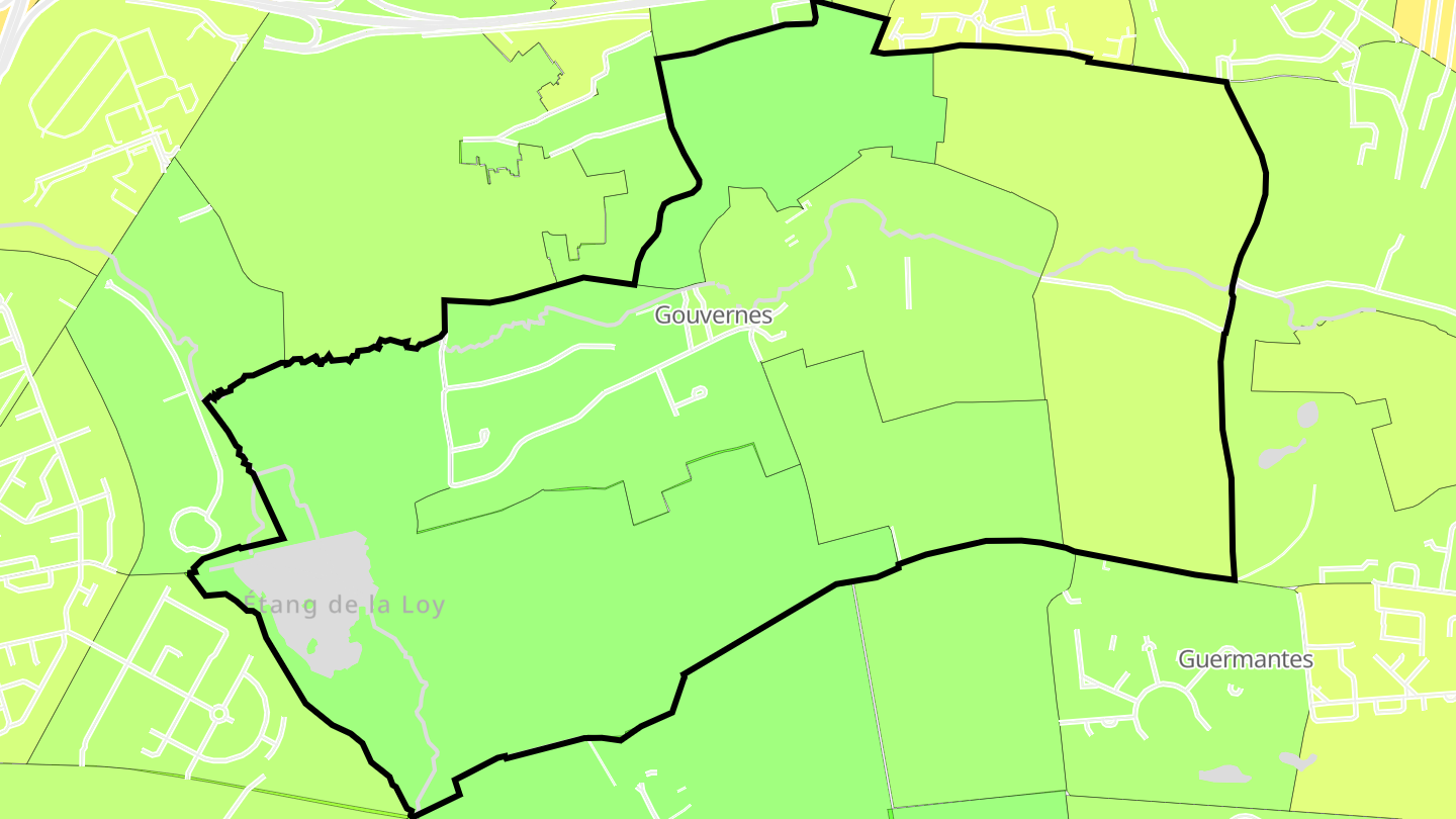 Carte des prix de l'immobilier Gouvernes