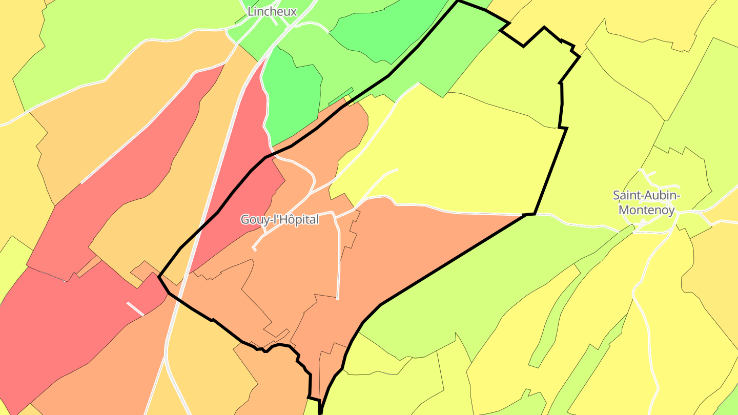 Carte des prix de l'immobilier Gouy-l'Hôpital