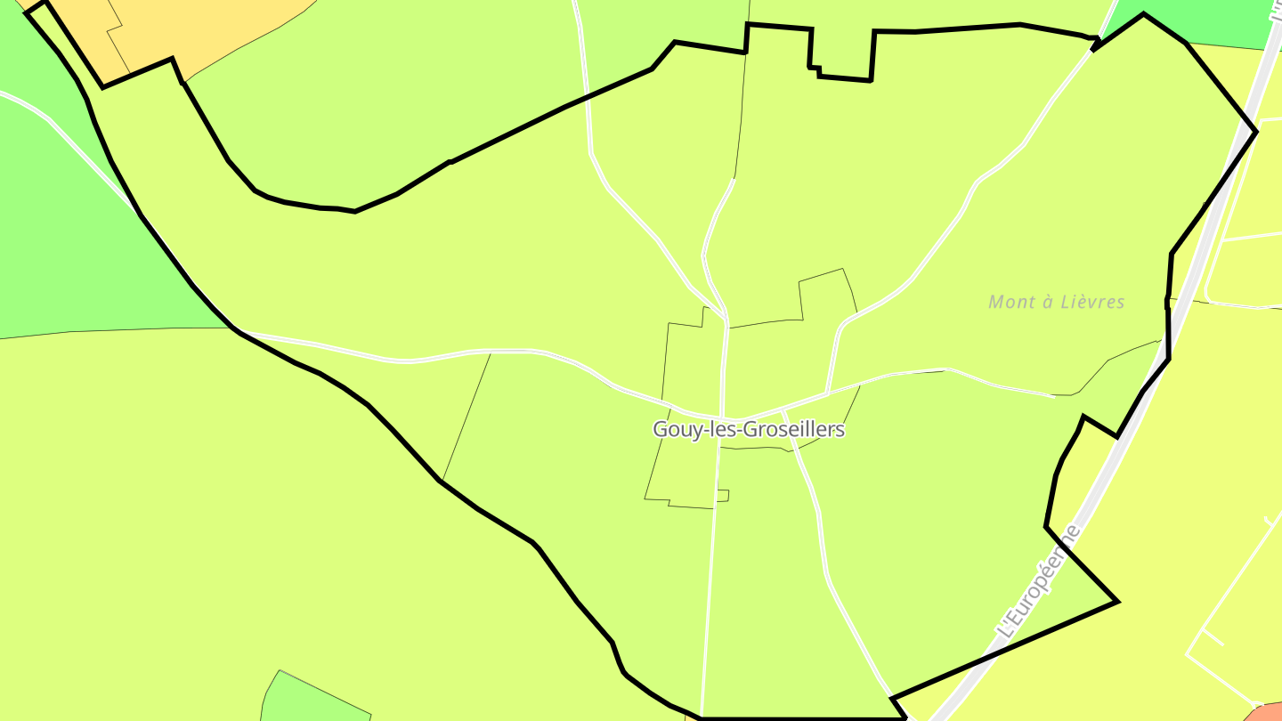 Carte des prix de l'immobilier Gouy-les-Groseillers