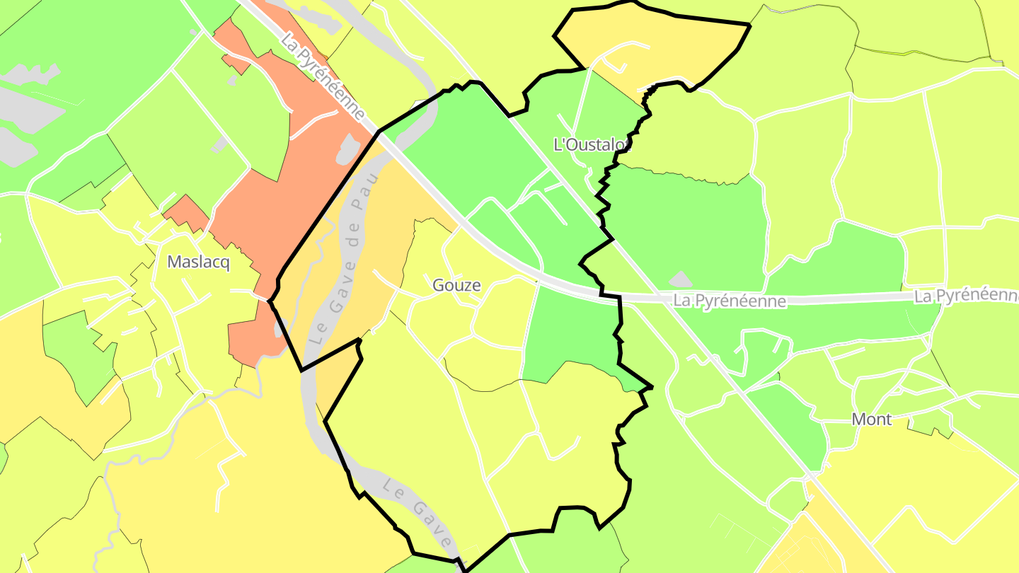 Carte des prix de l'immobilier Gouze