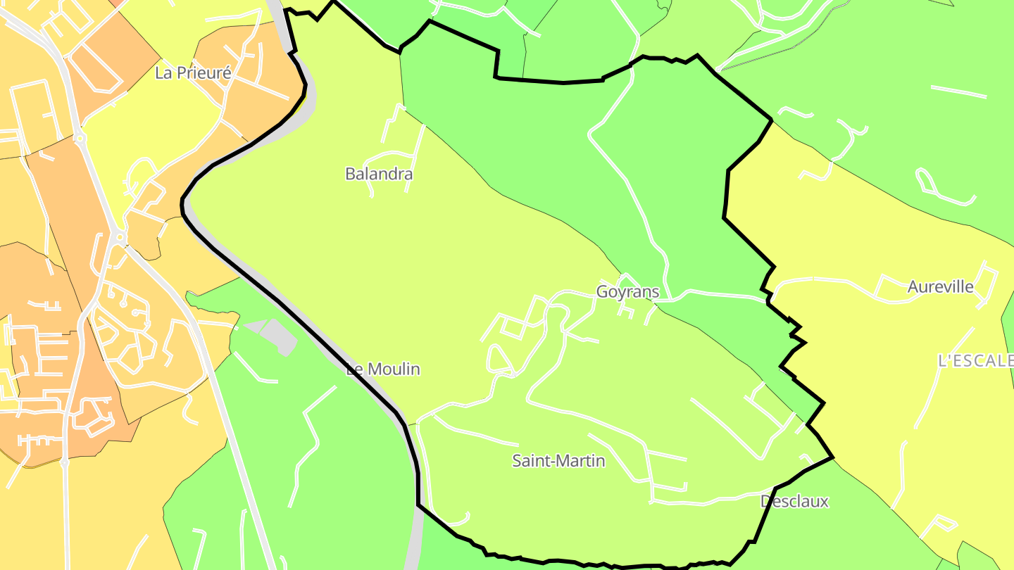 Carte des prix de l'immobilier Goyrans