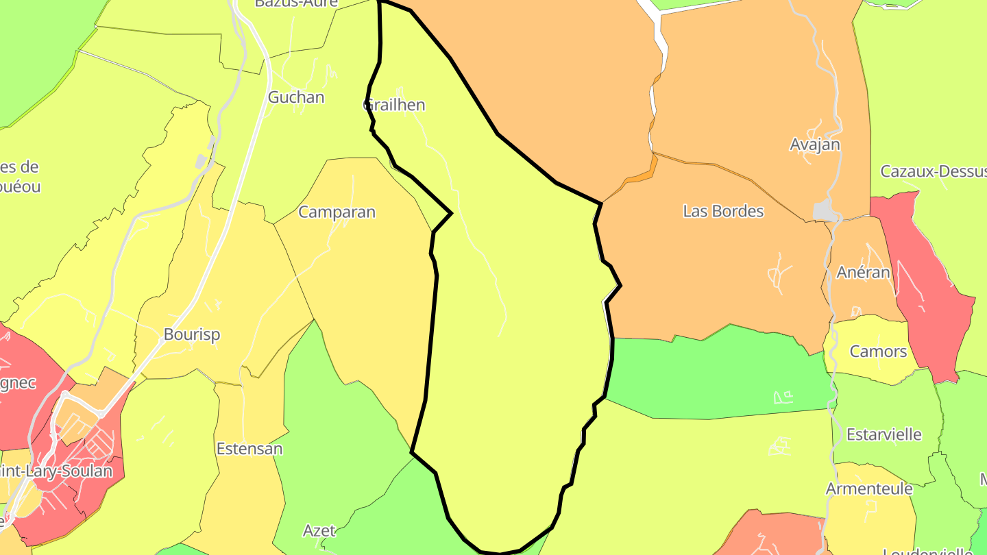 Carte des prix de l'immobilier Grailhen