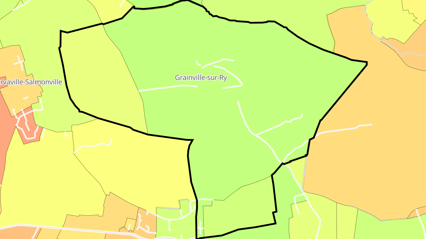 Carte des prix de l'immobilier Grainville-sur-Ry