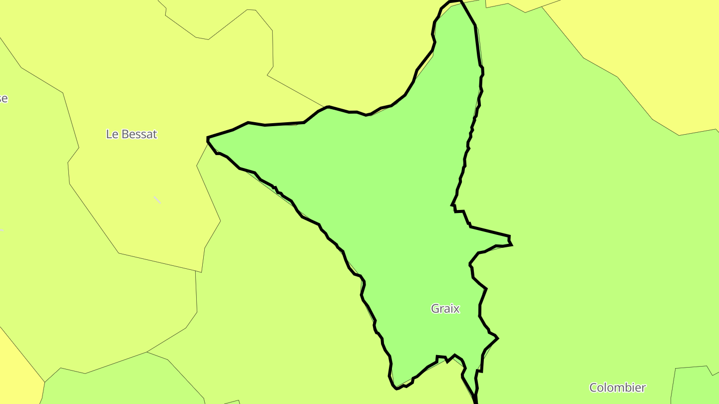 Carte des prix de l'immobilier Graix